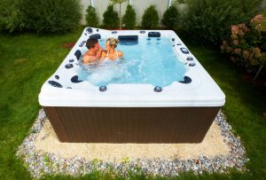 par i jacuzzi utomhus